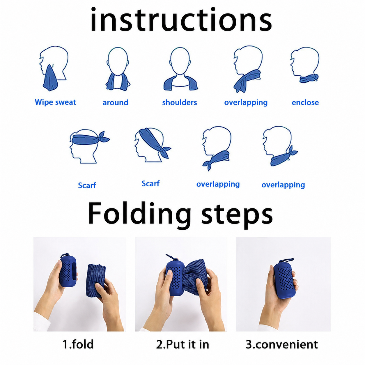 Cooling Quick-Dry Sports Towel for Gym and Outdoor