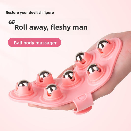 Seven-bead massager roller meridian brush